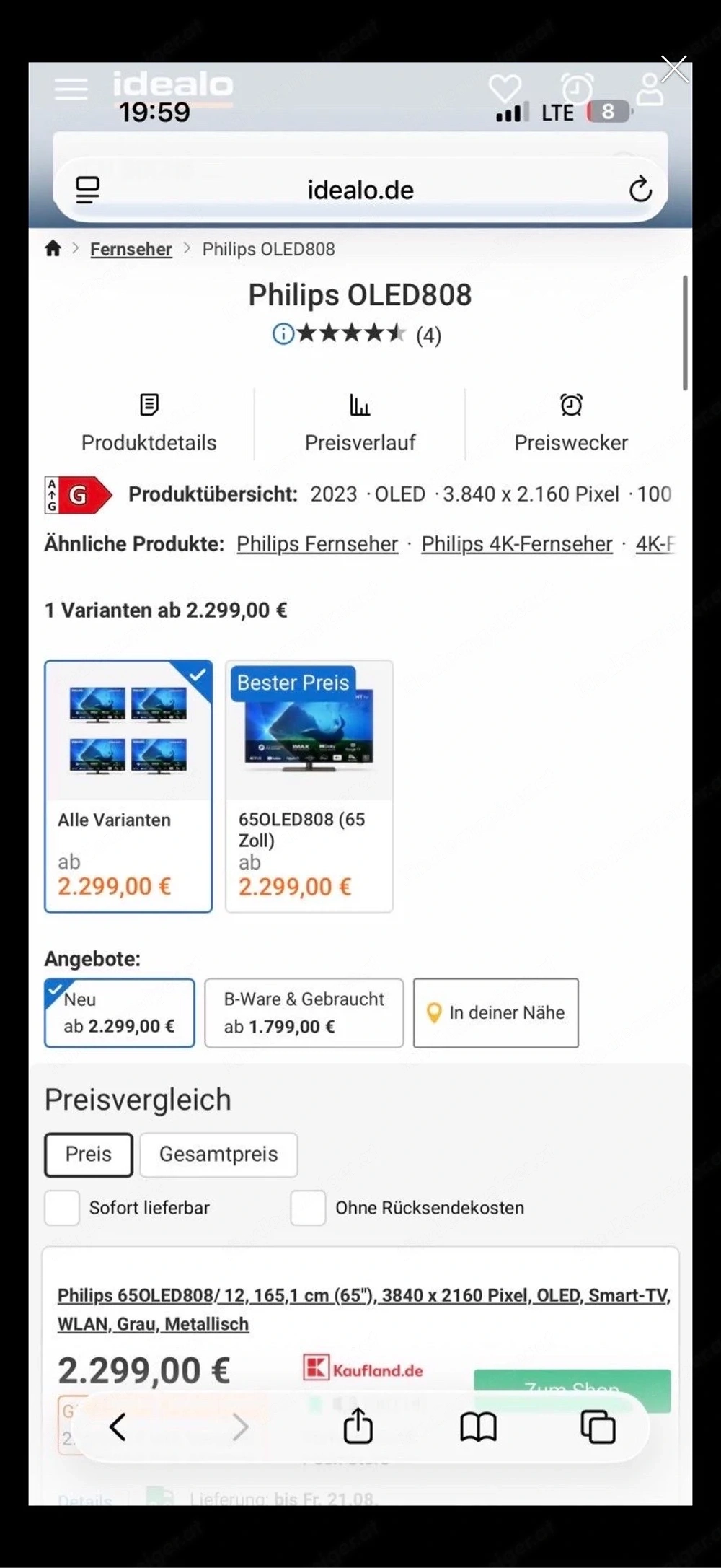 Philips Oled 65 Zoll 120Hz hdmi 2.1 Garantie