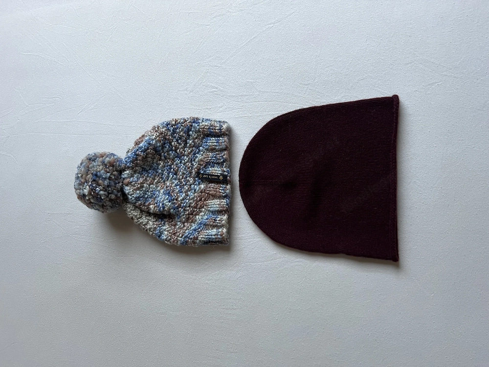 Kuschelige Cashmere-Mütze von H&M + süße Bommelmütze im Set