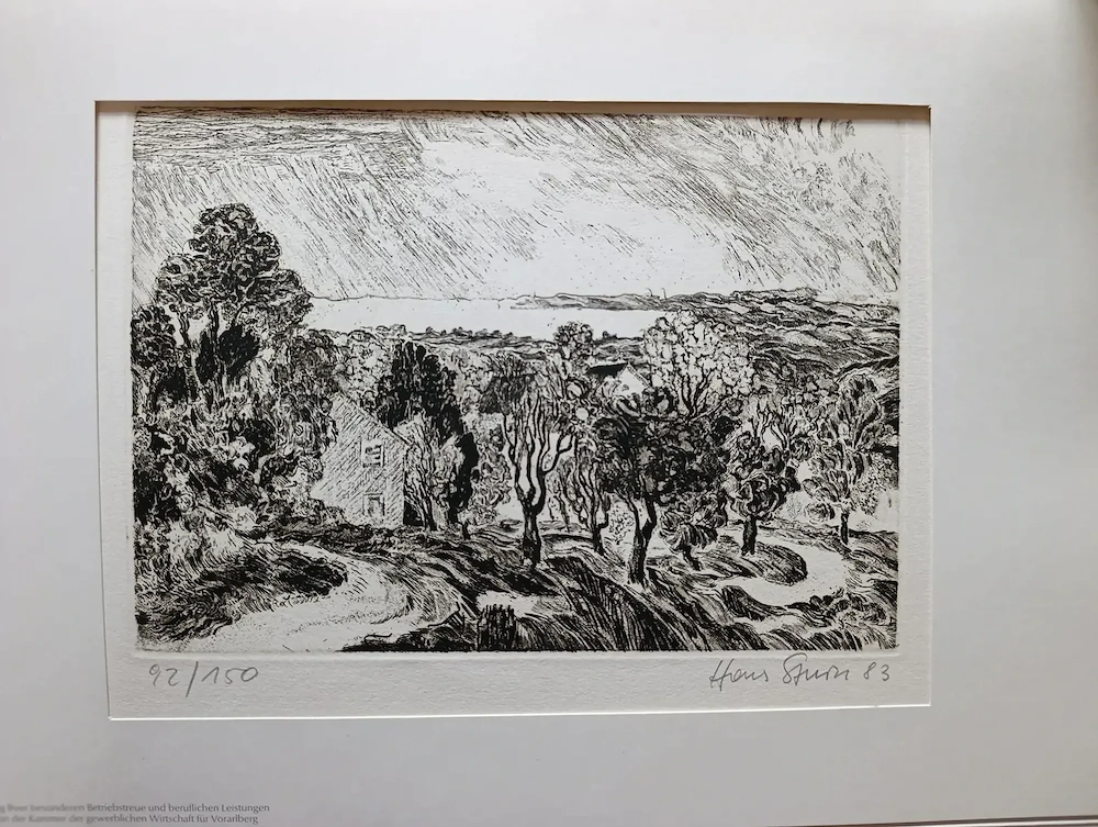 Kunstwerk von Hans Sturn "Über den Bodensee"