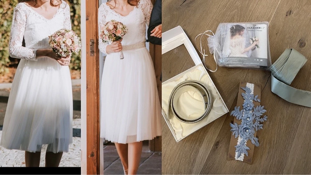 Brautoutfit Rock und Oberteil Komplettset, Brautkleid Hochzeitsoutfit