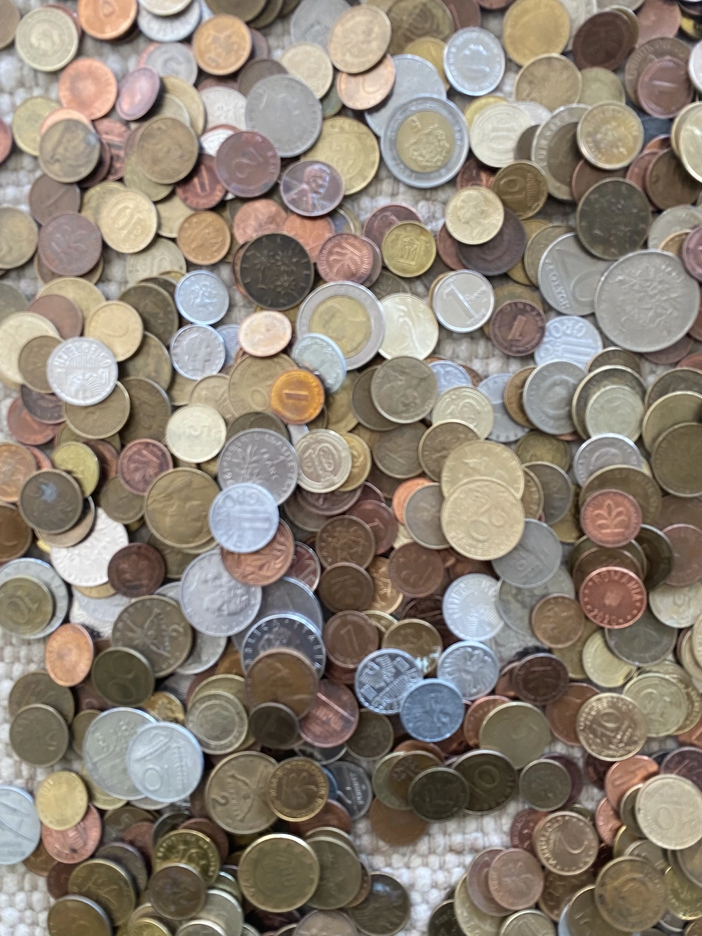 3 kg alte Münzen zu verkaufen