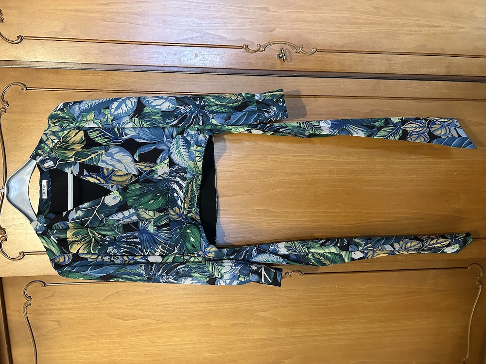 Bluse Top Blättermuster Gr.38 Orsay
