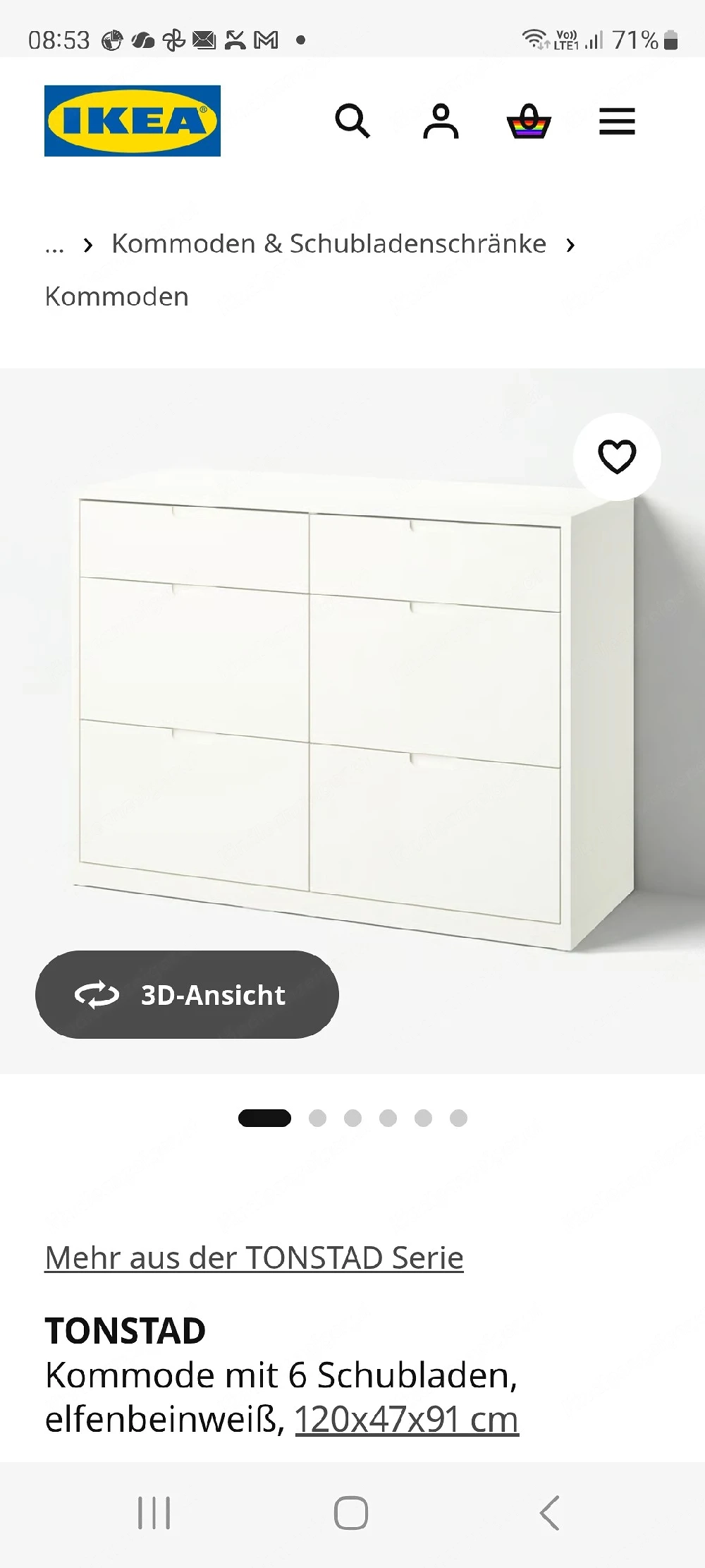 Ikea Tonstad Kommode
