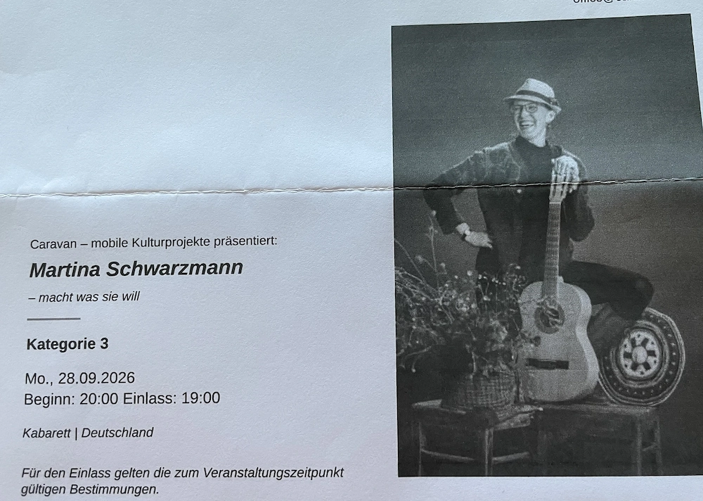 2x Tickets Martina Schwarzmann Bregenz 28.09.26