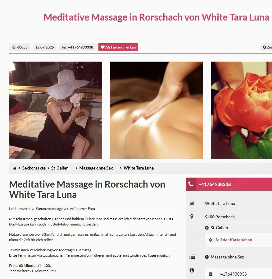 meditative energiemassage Massage in Rorschach 