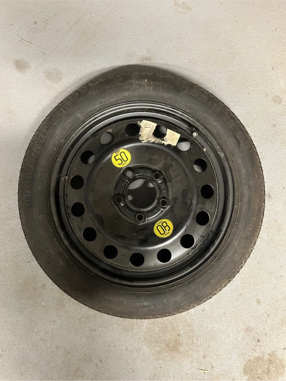 Original BMW Notrad Stahlfelge 3,5x17 H2 (z. B. für 3er E46, 5er E60)