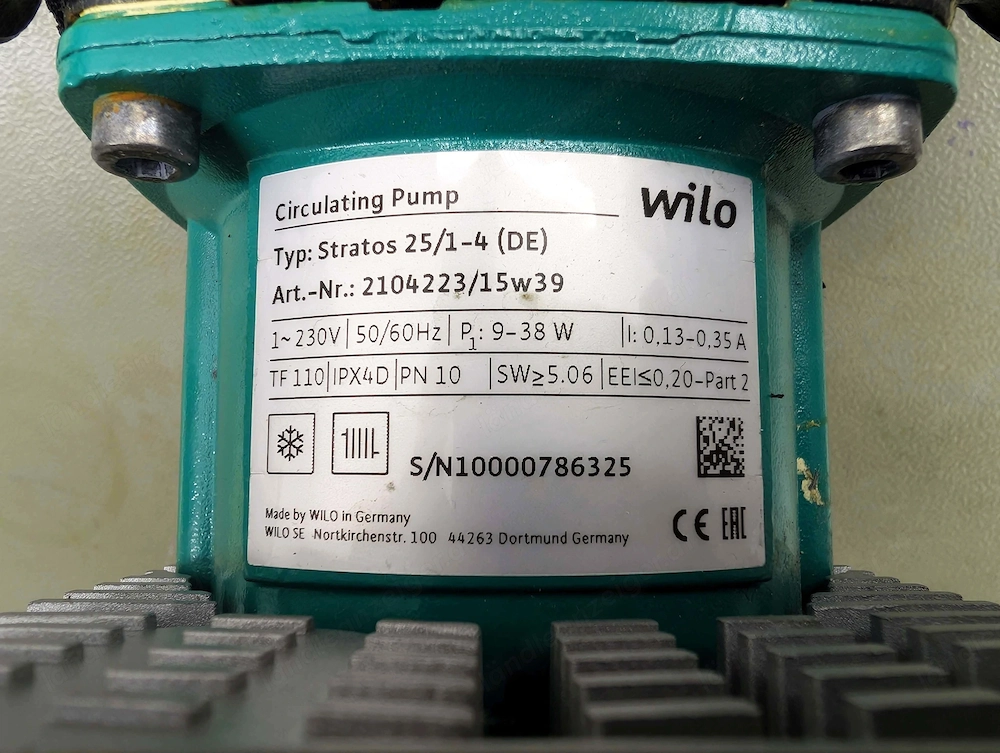 Sole-   Umwälzpumpe Wilo Stratos 25 1-4, Art. -Nr.: 2104223 15w39