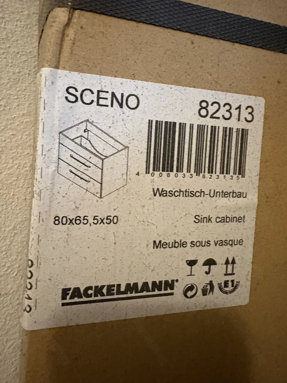 Waschtisch-Unterbau, neu und originalverpackt