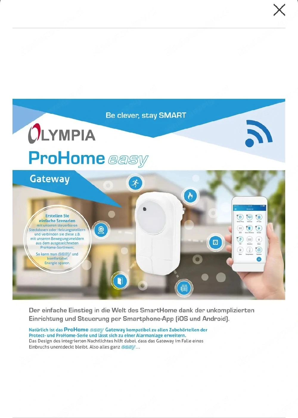 Gateway Olympia Easy Home + 3 Heizkörperthermostate
