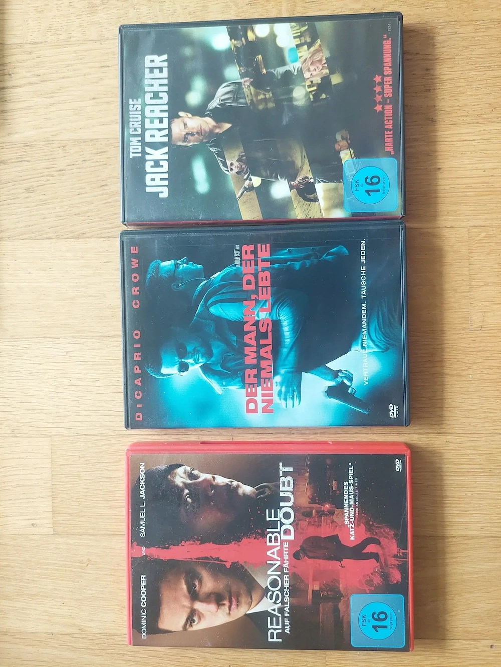 DVD Action divers - Reasonable Doubt, Jack Reacher, Der Mann, der niemals liebte