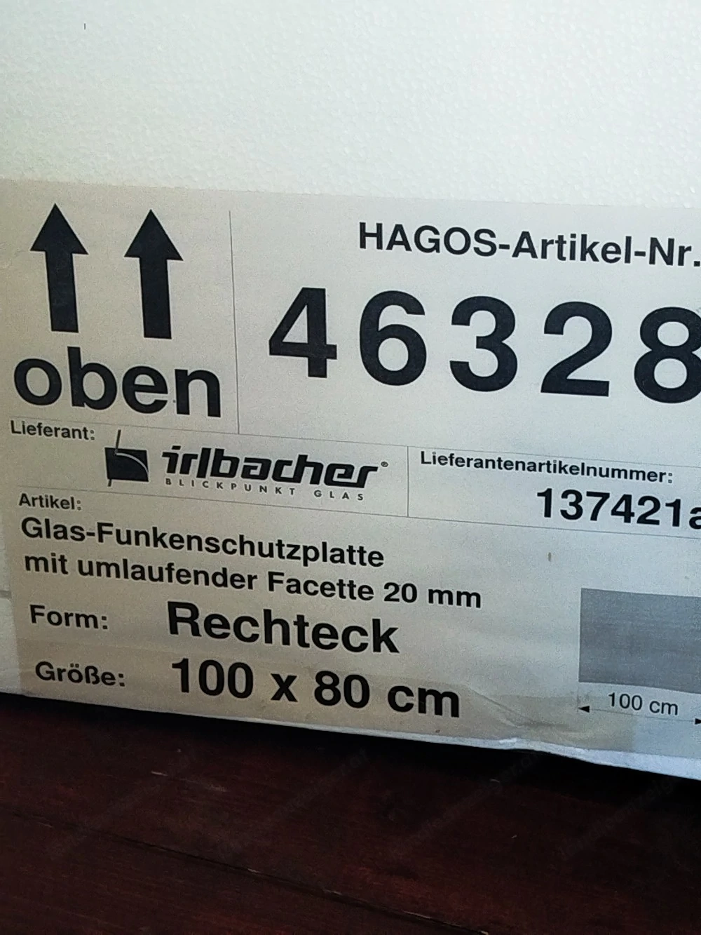 Funkenschutz Platte