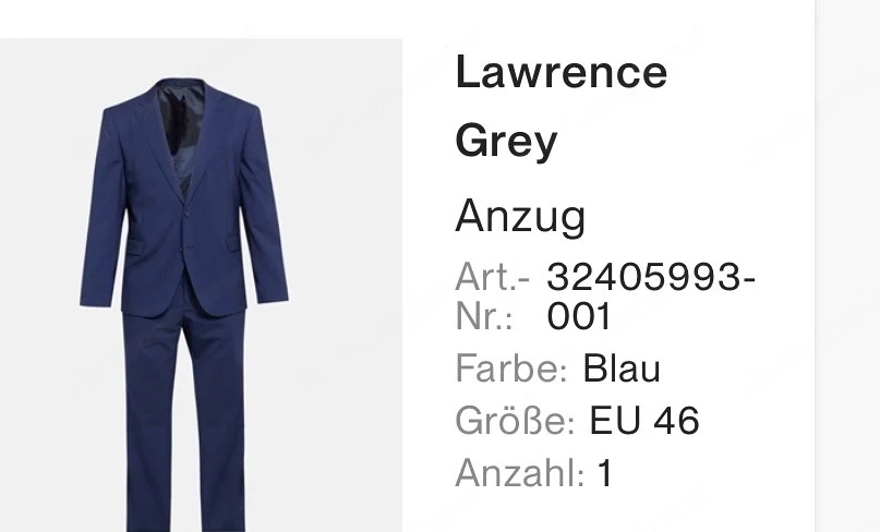 Anzug für Herren