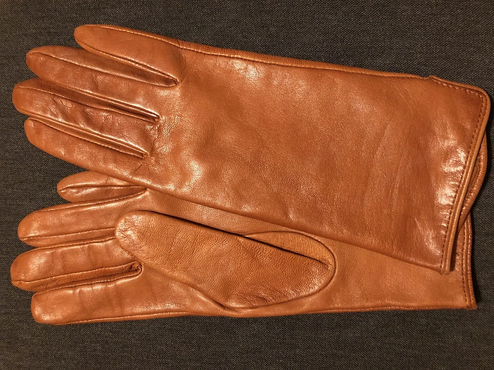 Senffarbe H&M Handschuhe Leder Gr. S Neuwertig 