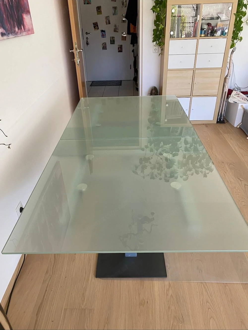 Ausziehbarer Esstisch aus Glas