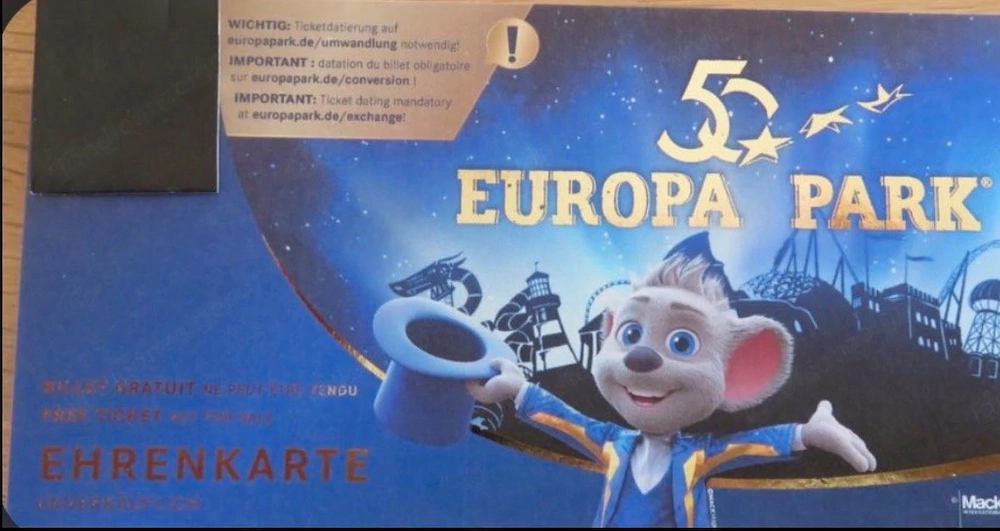 7x undatierte Europapark Karten