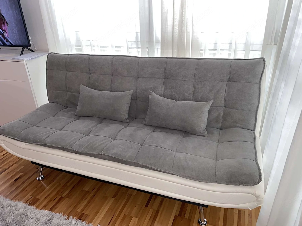 Schlafsofa in Grau mit Bettfunktion