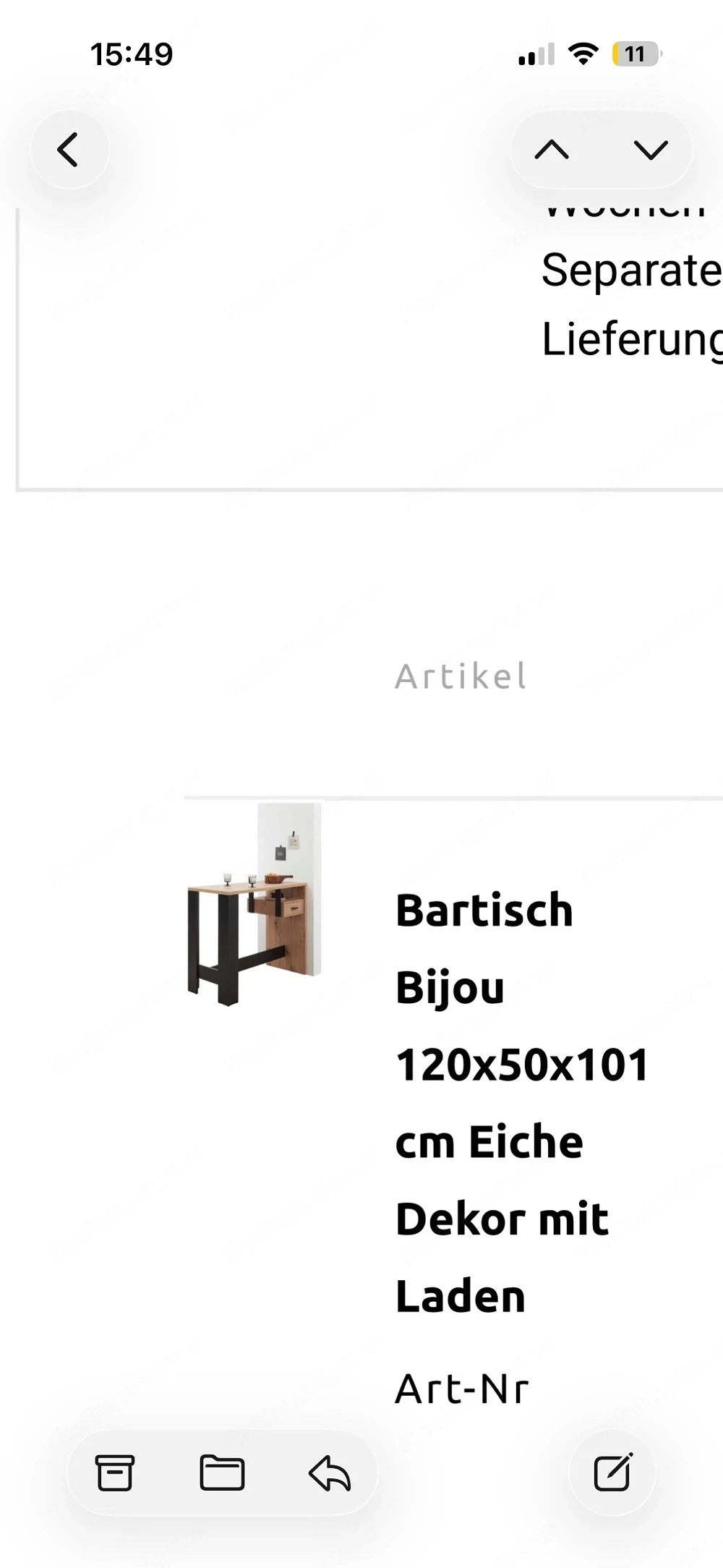 Bartisch - Maße siehe Fotos