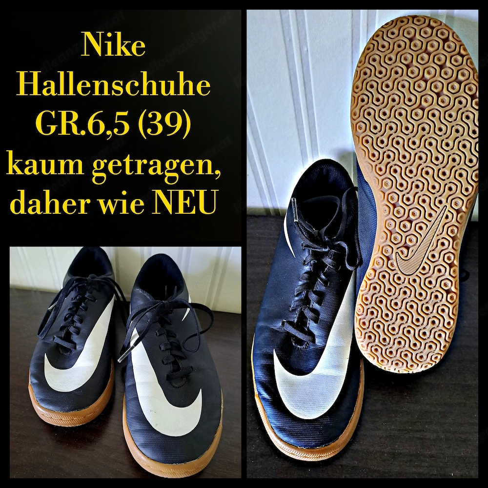 Turnschuhe Hallenschuhe NIKE schwarz-weiss Gr.39