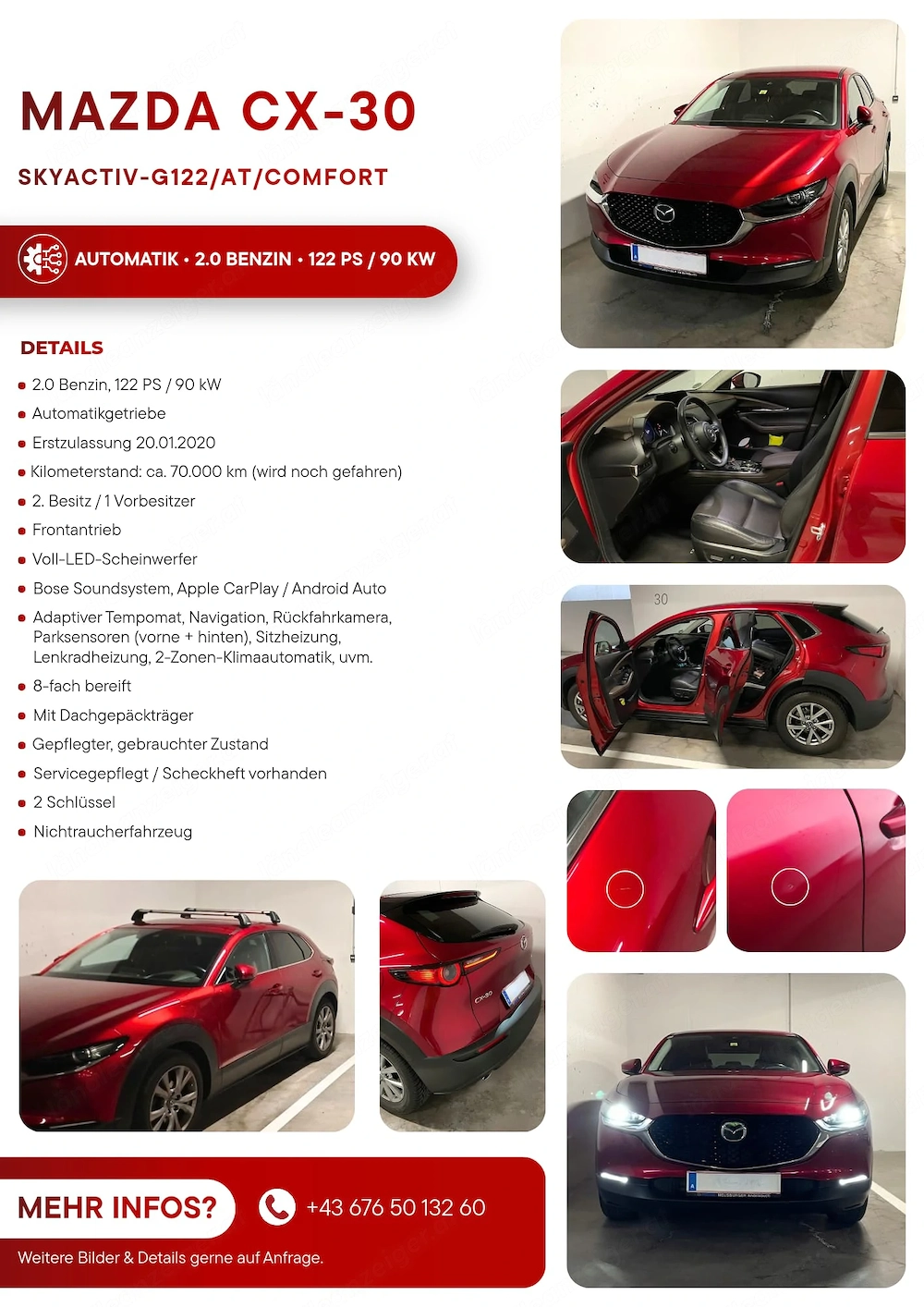 Mazda CX-30 G122 Comfort+ SO ST PR Aut. SUV