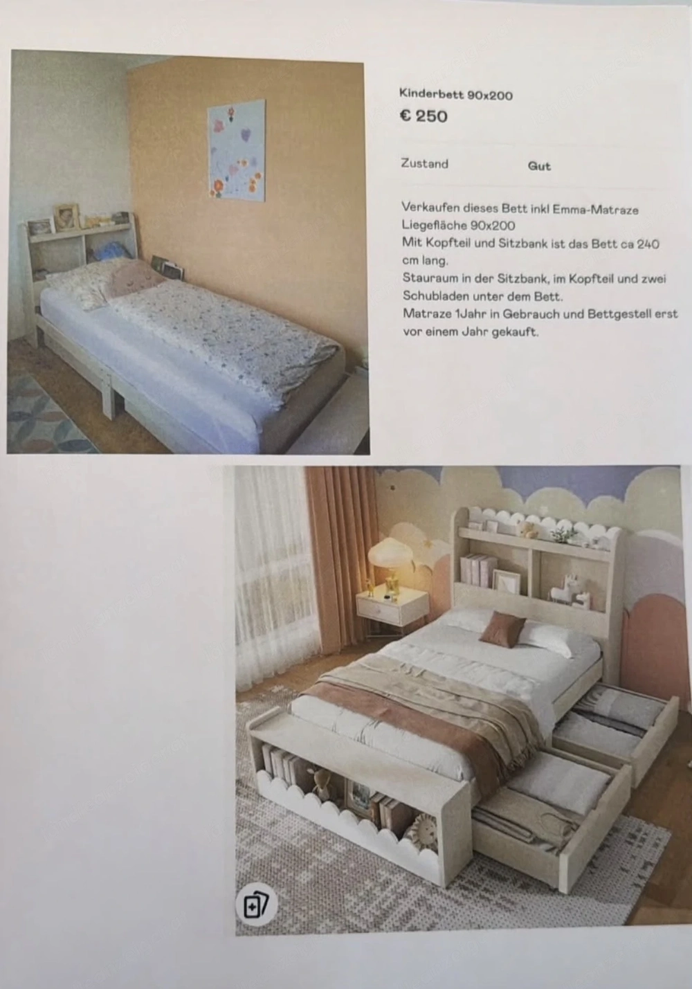 Kinderbett mit Stauraum