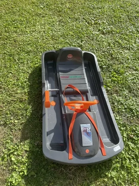 Bob Snow Action, grau-orange, mit Bremse, neuwertig