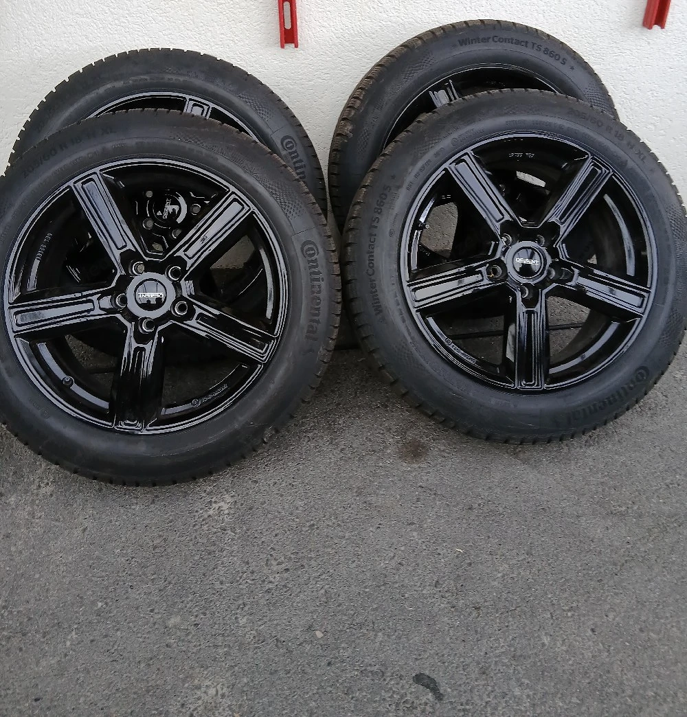 Winterkompletträder Continental TS860S mit Alufelgen schwarz glanzWie neu!