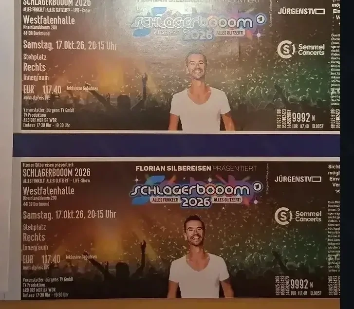 Schlagerboom Dortmund 2x Stehplatz Tickets 