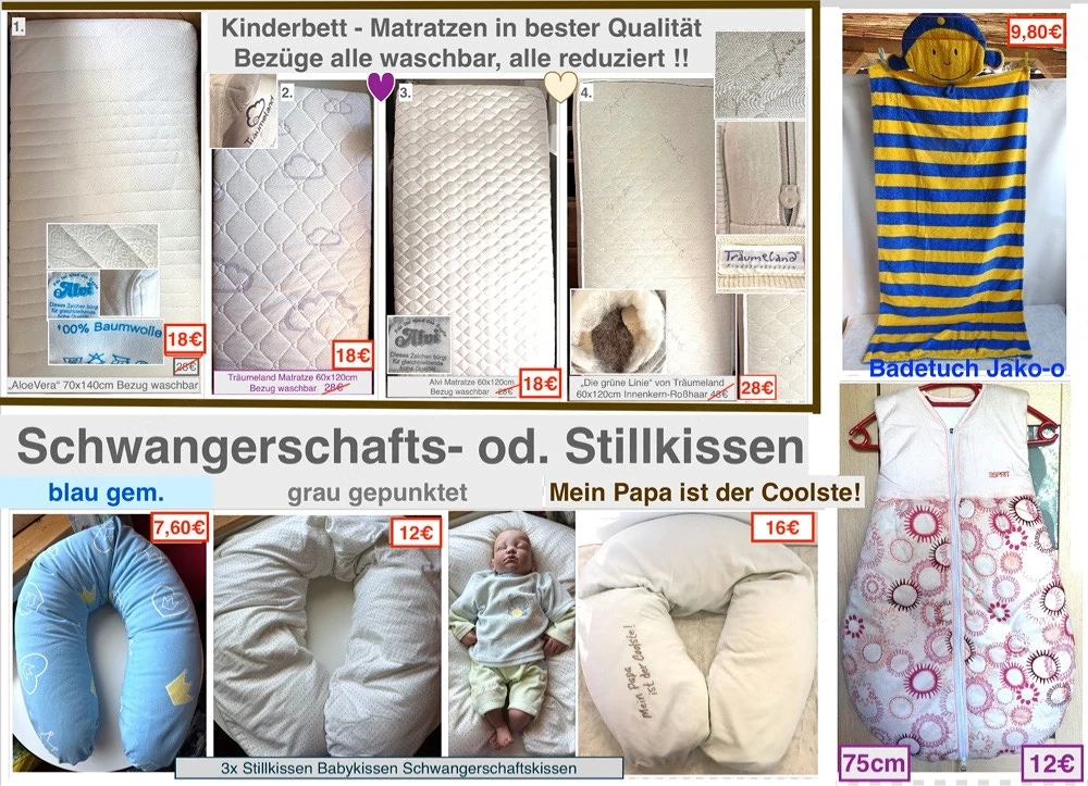 Gitterbett-Matratze Stillkissen Schlafsack