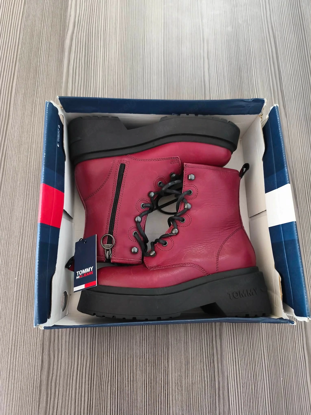Tommy Hilfiger Damen Stiefel Bordeaux   Gr. 37   Neu mit Originalbox