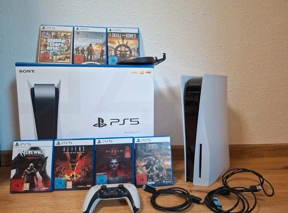 PS5  825GB +1 Controller +7 Spiele