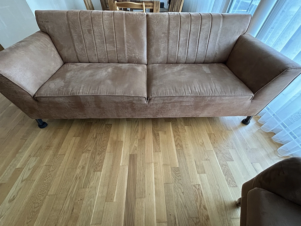 Couch Leder-Stoffmischung