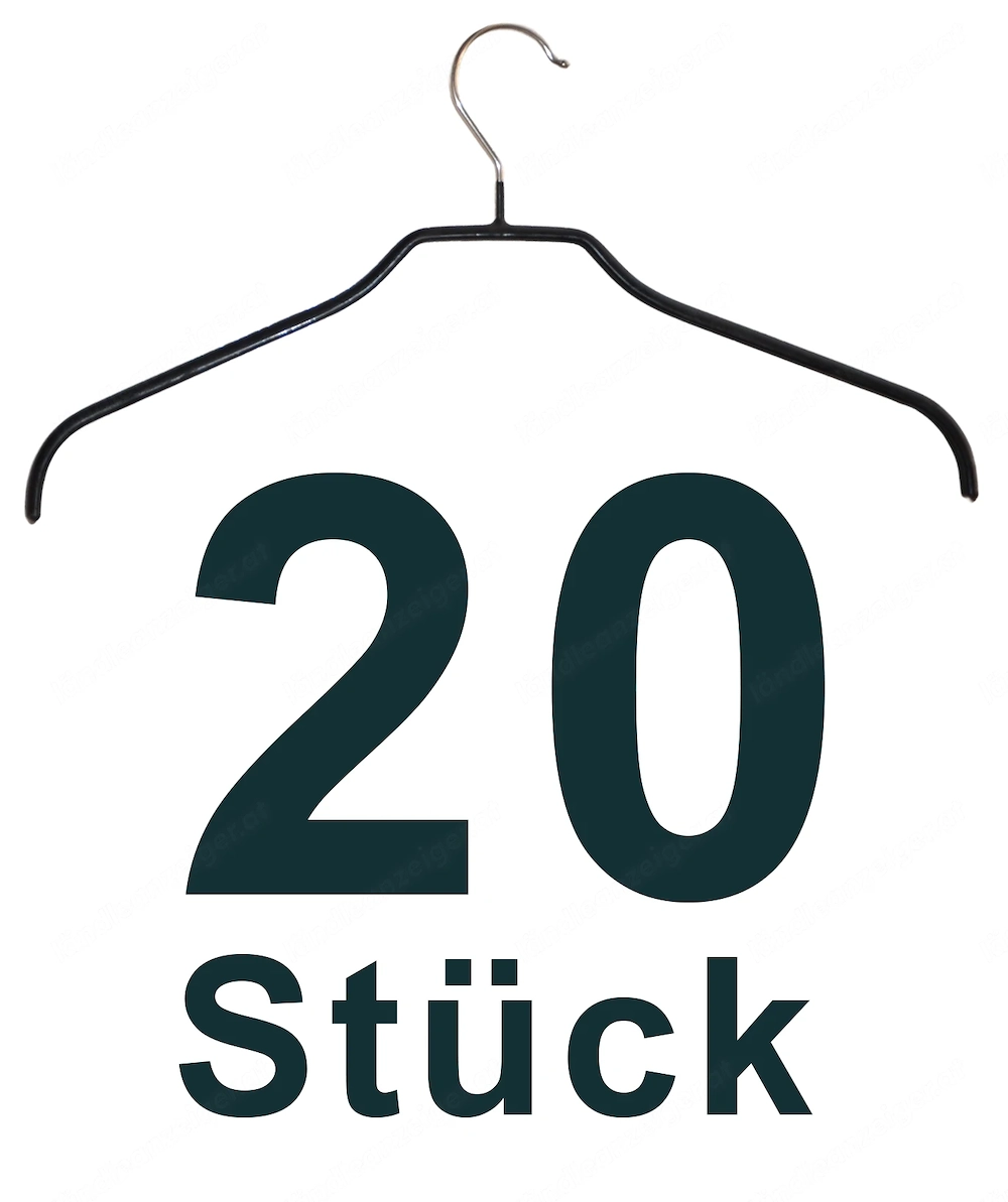 20 Stück Metall Kleiderbügel rutschhemmend beschichtet