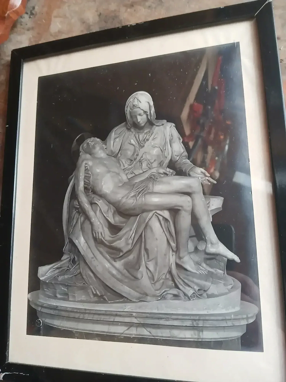 Bild einer Statue von Michel Angelo  Vaticano in S. Pietro
