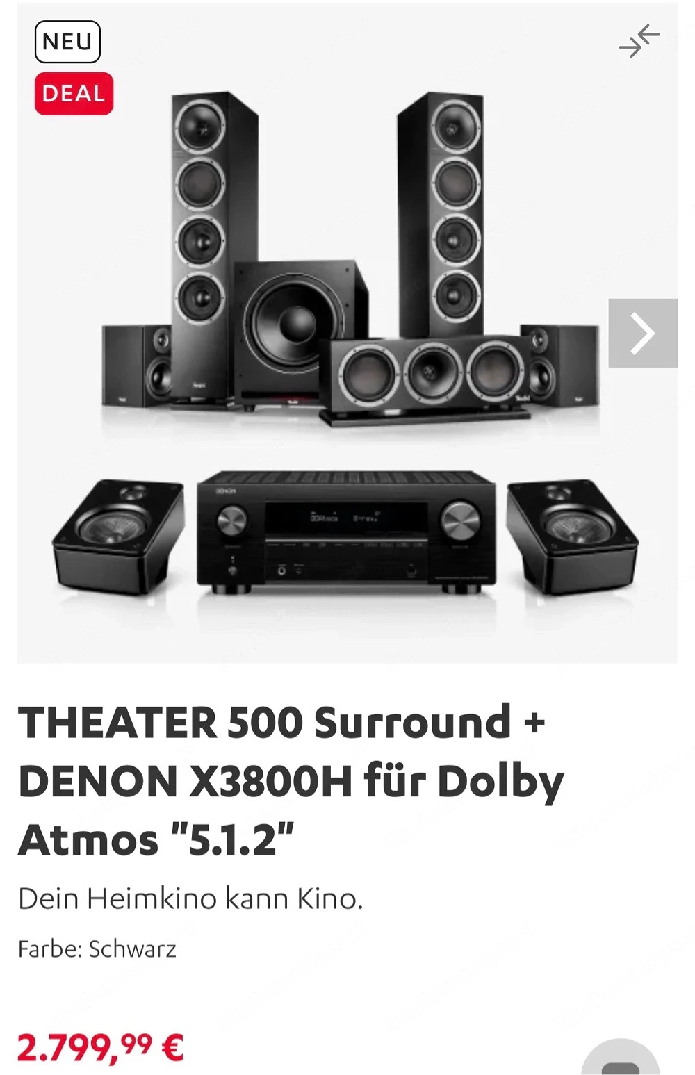 Teufel THEATER 500 5.1.2 Heimkino-Set