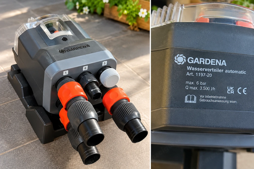 GARDENA Wasserverteiler automatic   unbenutzt   mit Anschlüssen