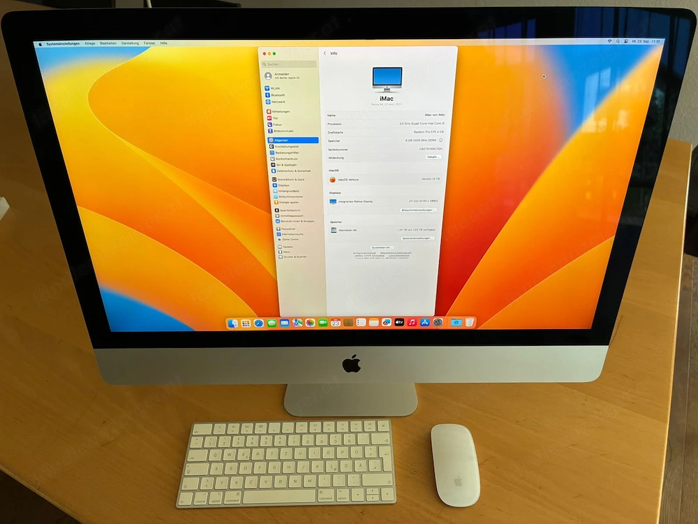 iMac 27" 5k 2017, I5 3.5Ghz, RP575, 8GB RAM, 1TB FD
