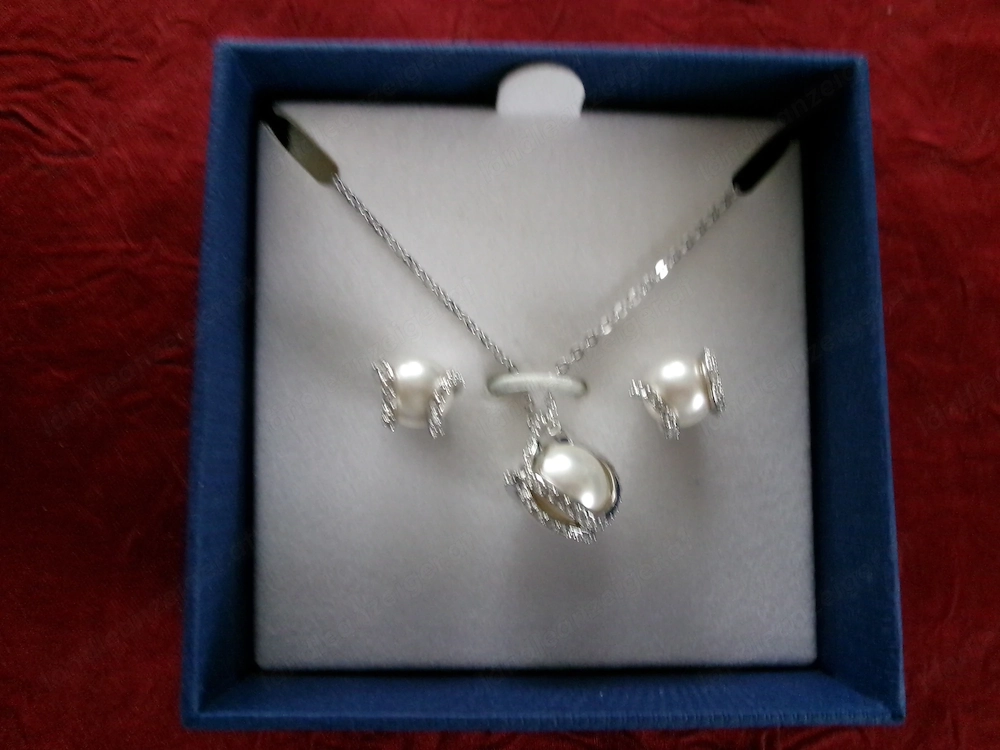 Swarovski - Perlenset   Kette + Ohrringe 