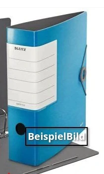 1 blauer Leitz-Ordner mit Klarsichthüllen