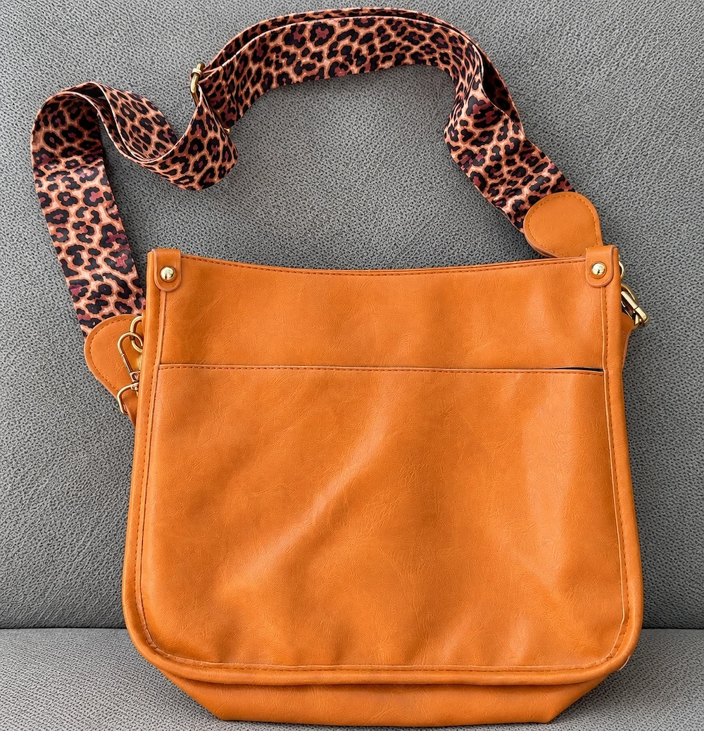 Umhängetasche Handtasche mit Leo-Schultergurt