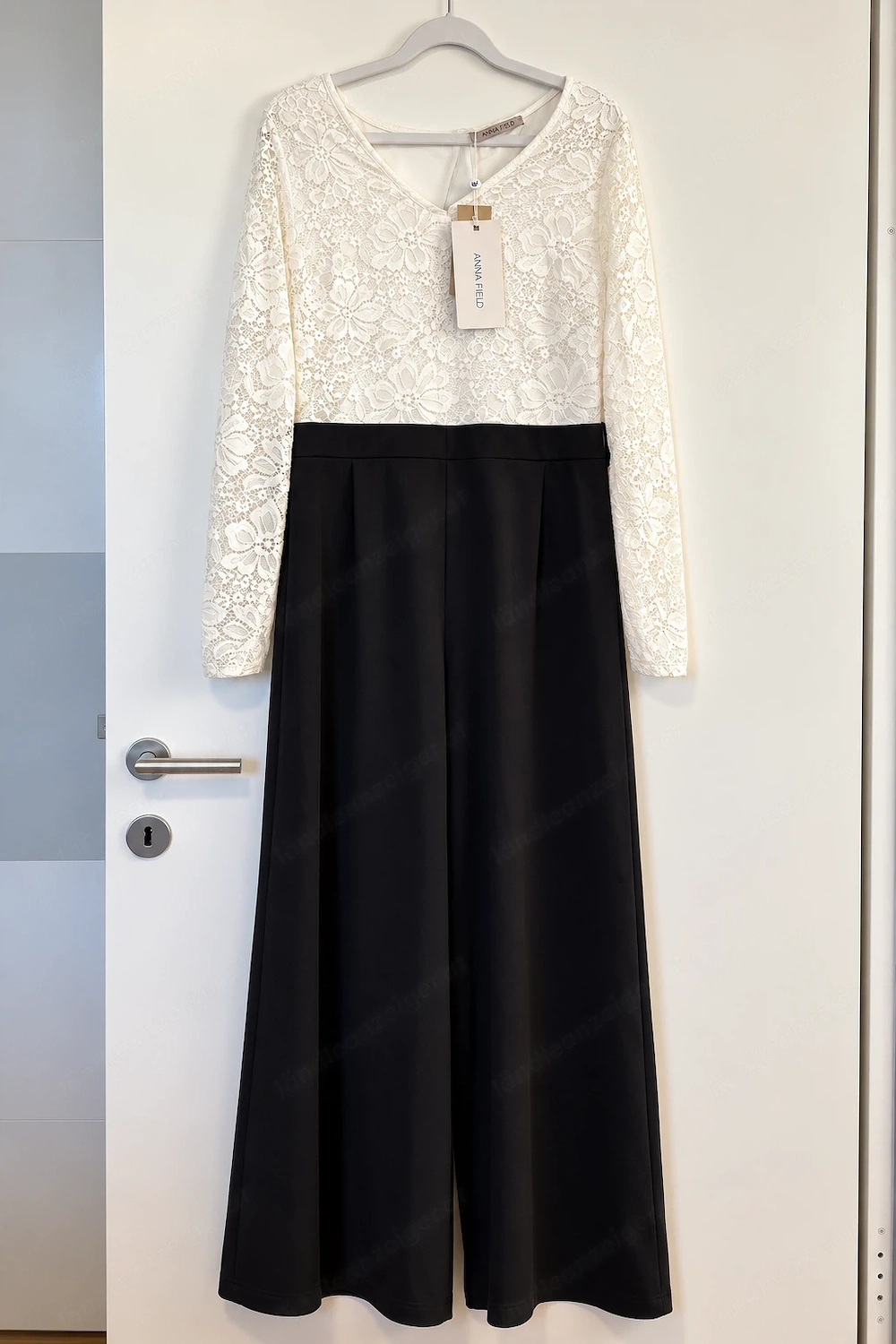Anna Field Jumpsuit Schwarz Weiß Spitze   Neu mit Etikett