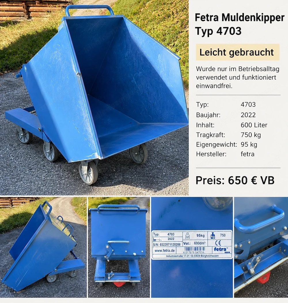 Muldenkipper fetra 