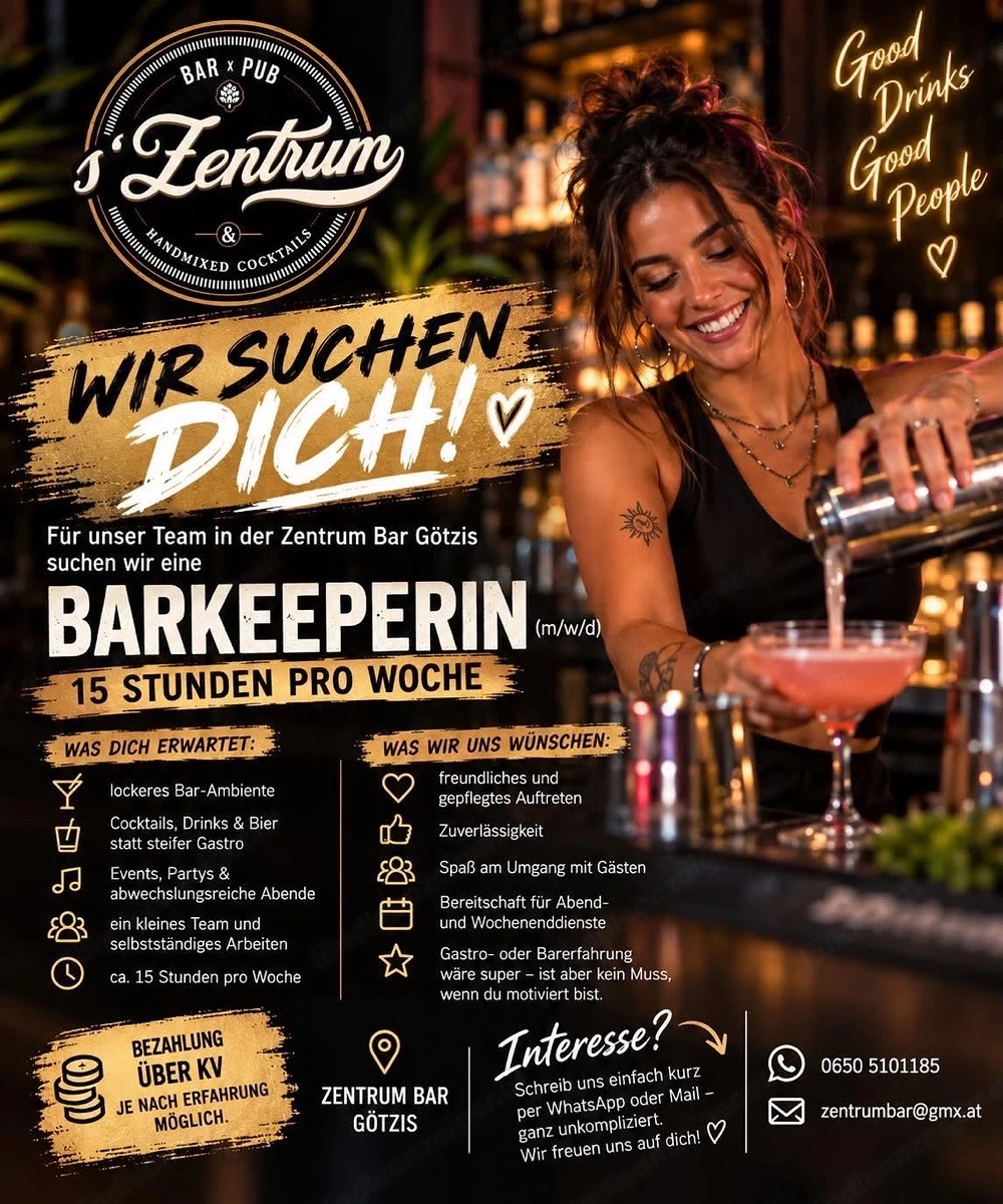 Barkeeperin 20 Stunden