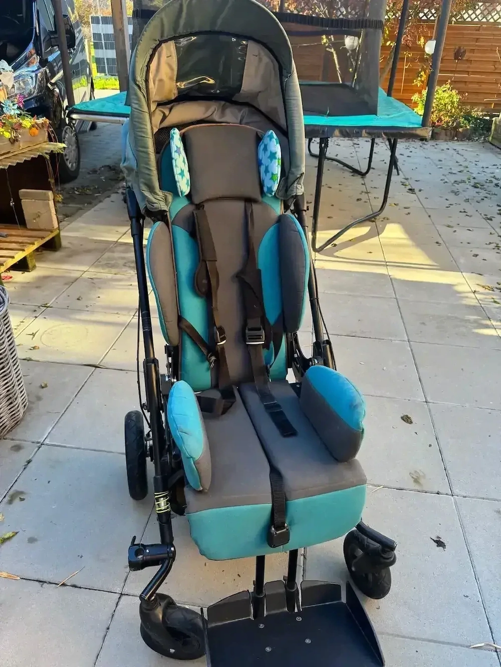 Reha Buggy Hoggi Evolution mit Sonnendach u Handbremse 