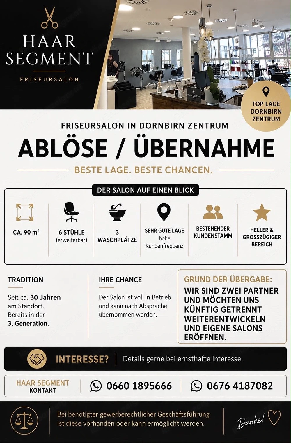 ablöse der  friseurgeschäft