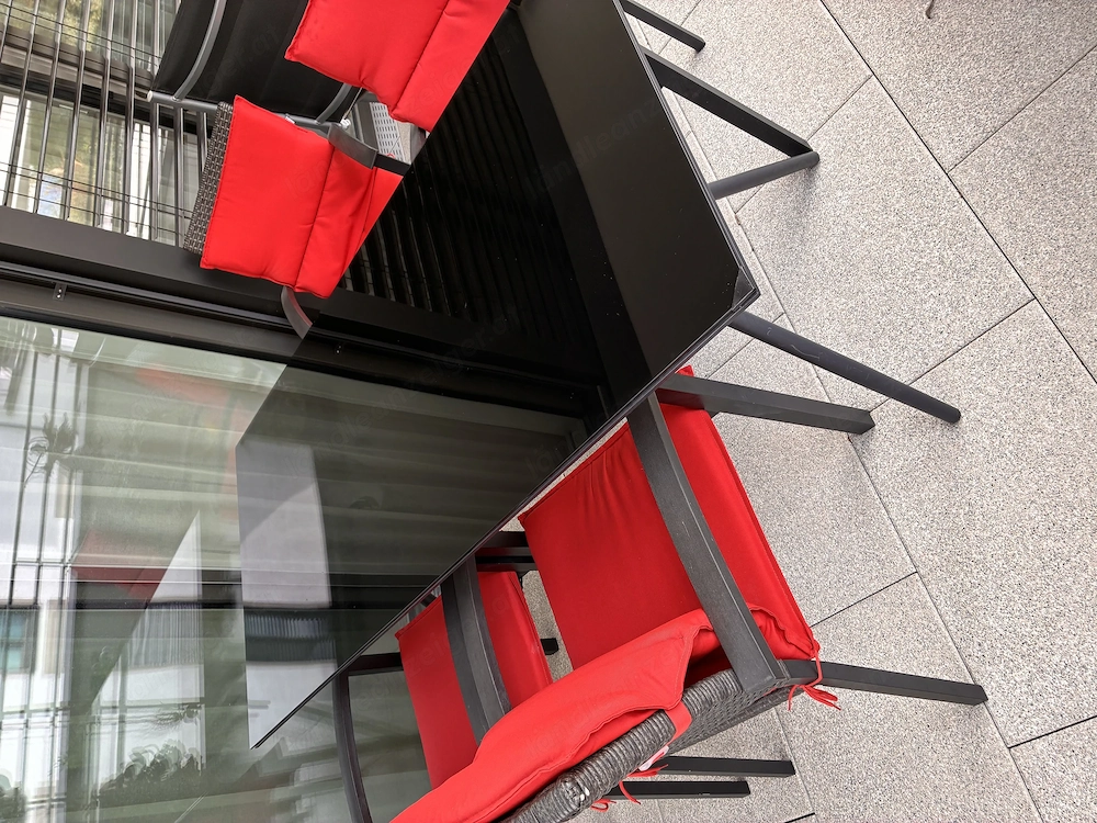 Terrasse - Gartentisch + 4 Gartenstühle 