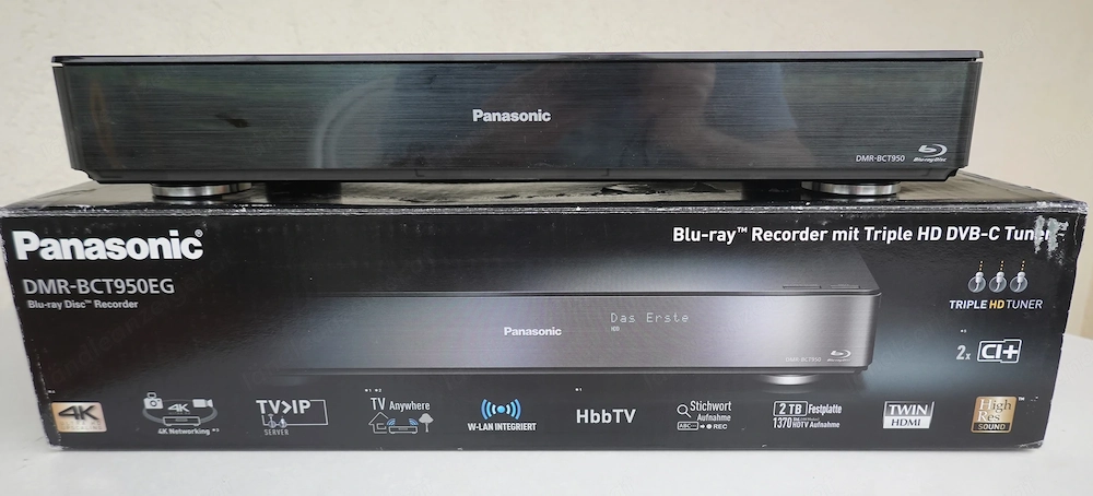 Panasonic Blu-ray Disc Recorder DMR-BCT950EG, 2 TB, High End, TOPZUSTAND