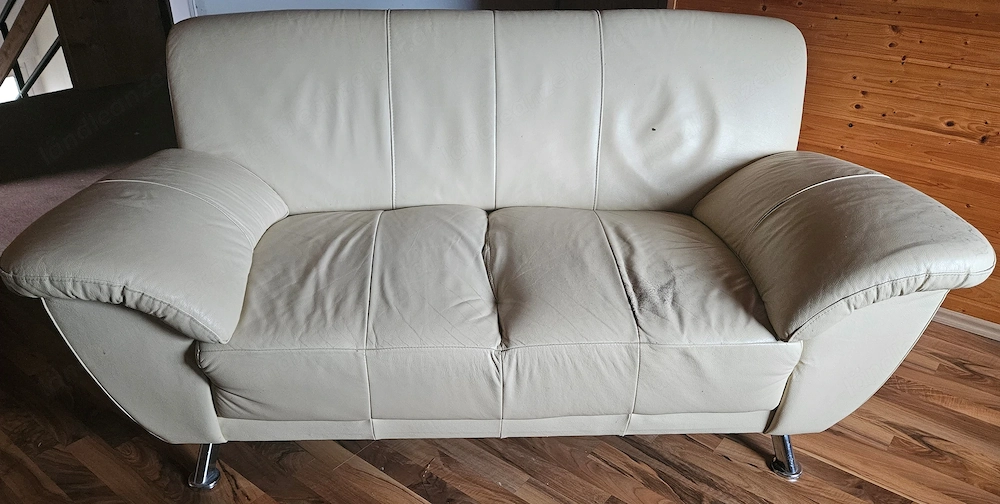 Couch Leder mit Gebrauchspuren zu verschenken