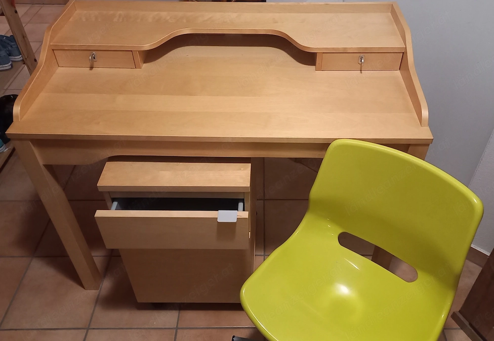 Ikea Schreibtisch - Rollcontainer - Stuhl