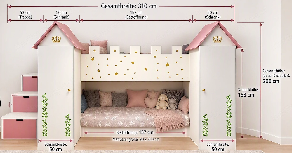 Eigenbau Hochbett - Prinzessin