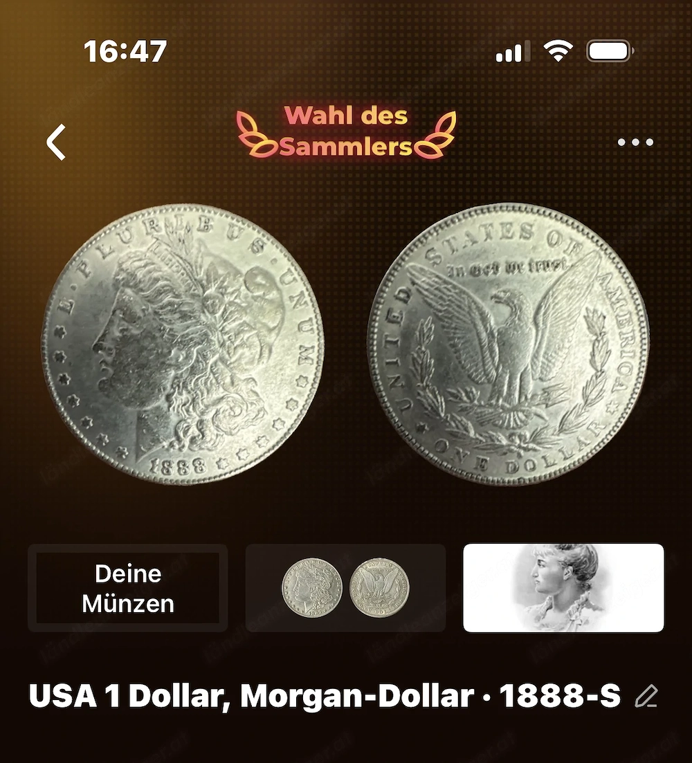 Silber münze  USA 1Doller  